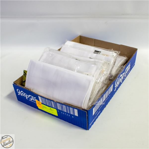 12 X CHEFWEAR TEFLON COATED WHITE APRONS