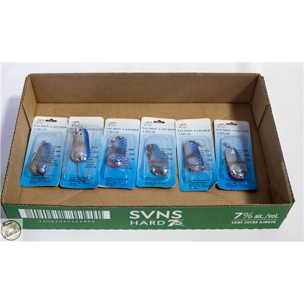 6X SILVER SCALE SALMON CATCHER/ PIKE FISHING LURES