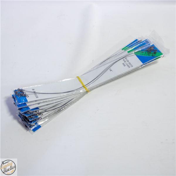 12 PACKS OF 3 NYLON COATED WIRE LEADERS