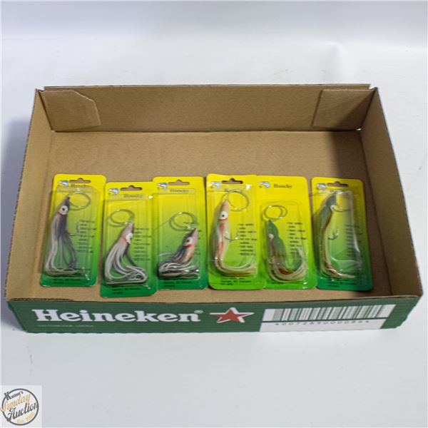6 X HOOCHY FISHING LURES