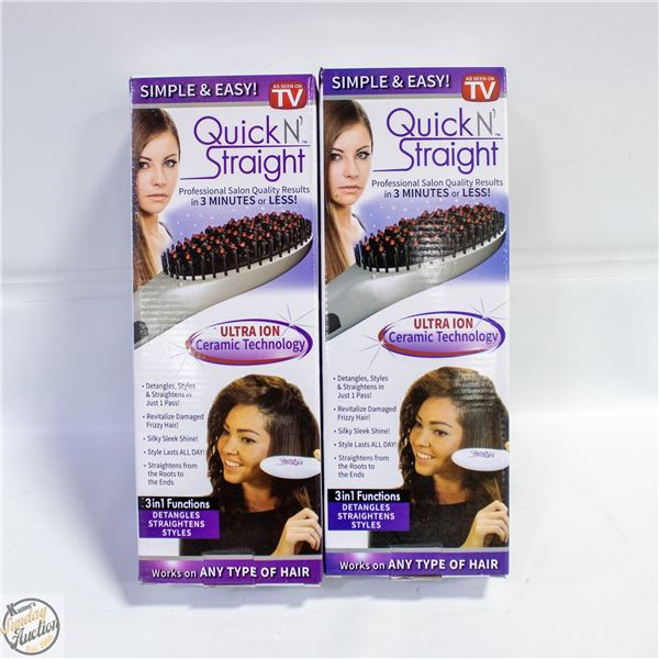 2 AS SEEN ON TV QUICK N STRAIGHT DETANGLER/