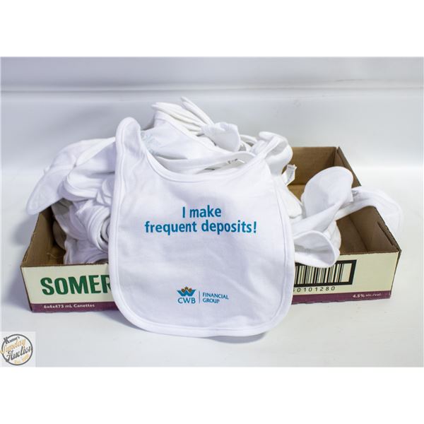 50+ BABY BIBS “I MAKE FREQUENT DEPOSITS“