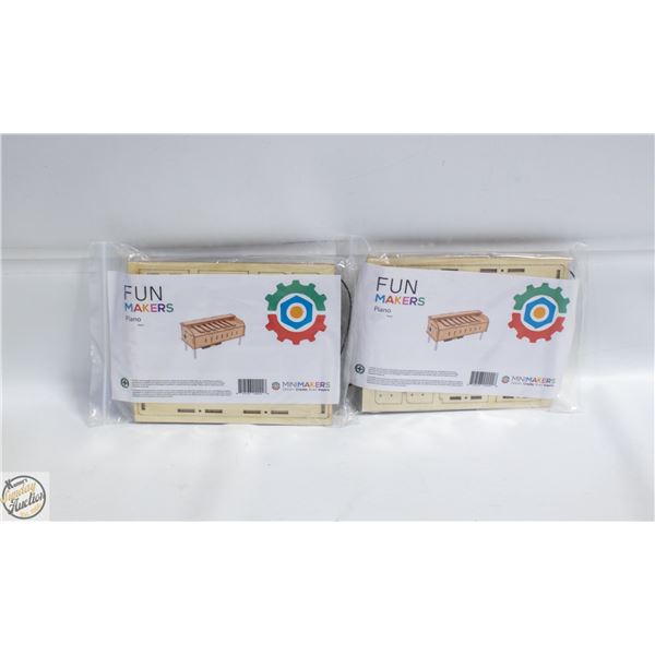 2 X FUN MAKERS PIANO BUILDING KITS