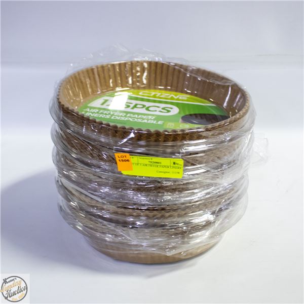 LOT OF 5 AIR FRYER PAPER LINERS 8"