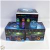 Image 1 : 3 OUTDOOR SOLAR GLASS LIGHTS, COLOR