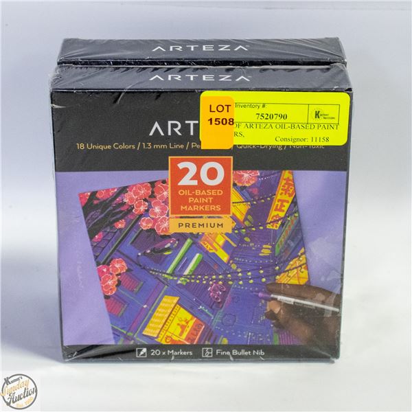 2 SETS OF ARTEZA OIL-BASED PAINT MARKERS,
