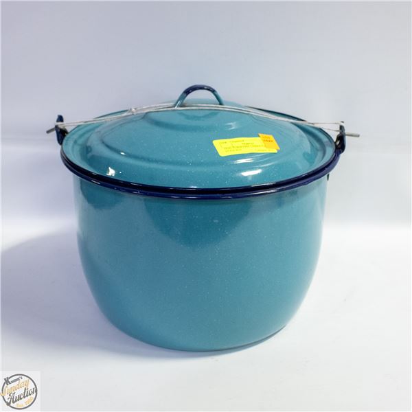 TEAL/TURQUOISE LIDDED CANNING STYLE POT