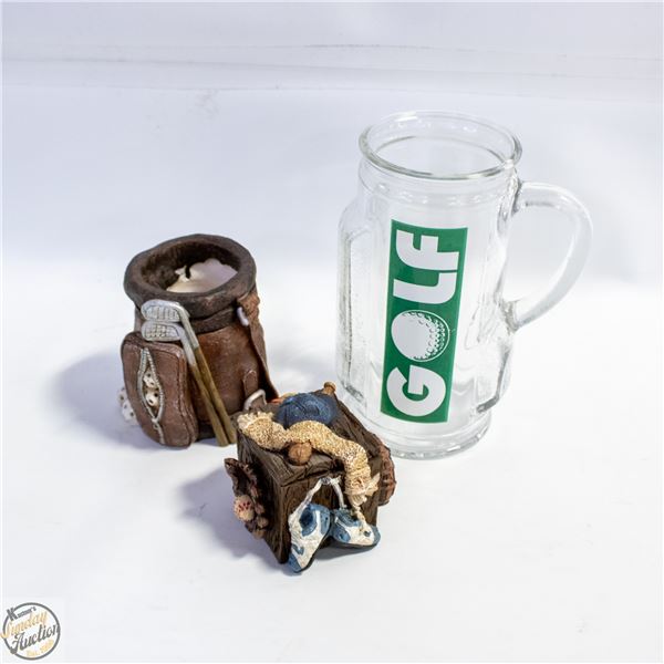 ESTATE GOLF BAG MUG + TRINKET DISH/BASEBALL LIDDED