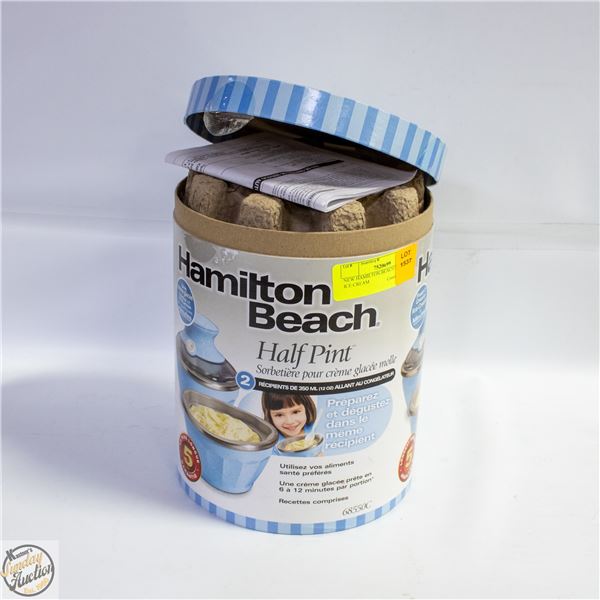 NEW HAMILTON BEACH SOFT SERVE ICE CREAM