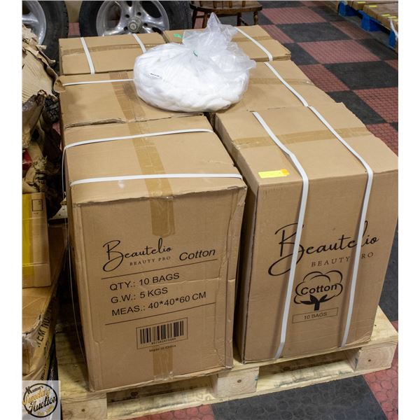 PALLET OF BEAUTELIO BEAUTY PRO COTTON 6X5KG BOXES