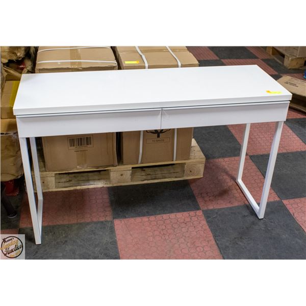 WHITE 2 DRAWER OCCASIONAL/HALL TABLE H-29.5"
