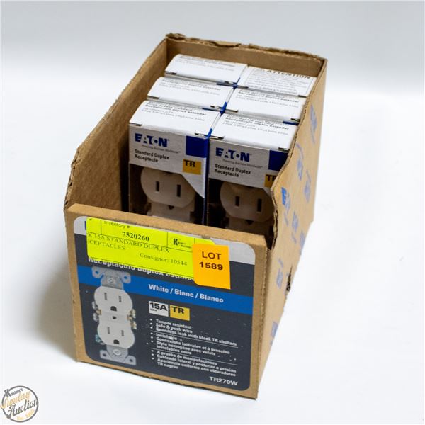 6PK 15A STANDARD DUPLEX RECEPTACLES