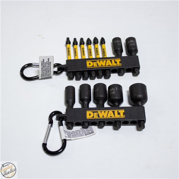 2PKS OF DEWALT IMPACT NUT DRIVER+SCREWDRIVER BITS