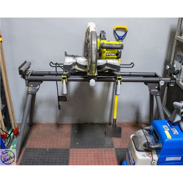10 INCH RYOBI SLIDING MITRE SAW WITH STAND