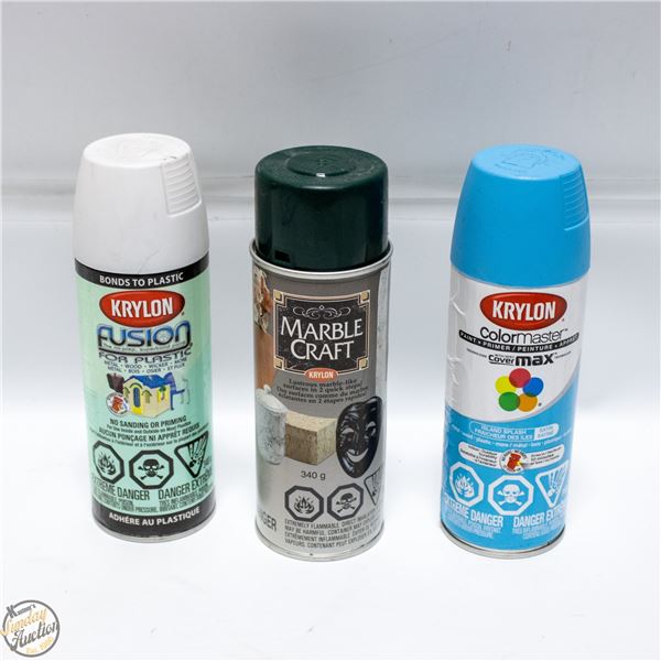 3PK KRYLON SPRAY PAINT