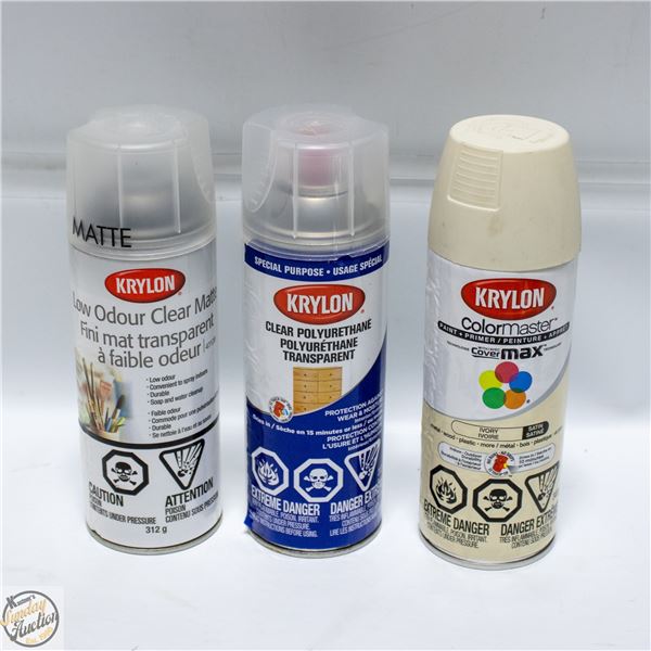 3PK KRYLON SPRAY PAINT
