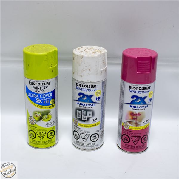 3PK RUSTOLEUM SPRAY PAINT
