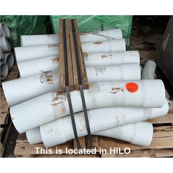 Multiple Lengths PVC Pipe & Angled Sweeps, Misc Sizes