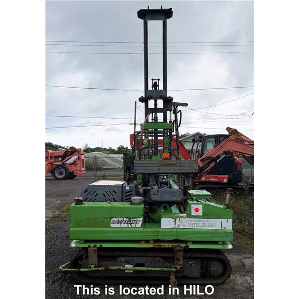 Mazaka MW1000 Pile Driver Machine w/ Mitsubishi Engine (Starts & Runs See Video)