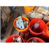 Image 9 : Contents of Pallet: Multiple Buckets Hardware, Kraloy Junction Boxes, Shackles, Clamps, etc