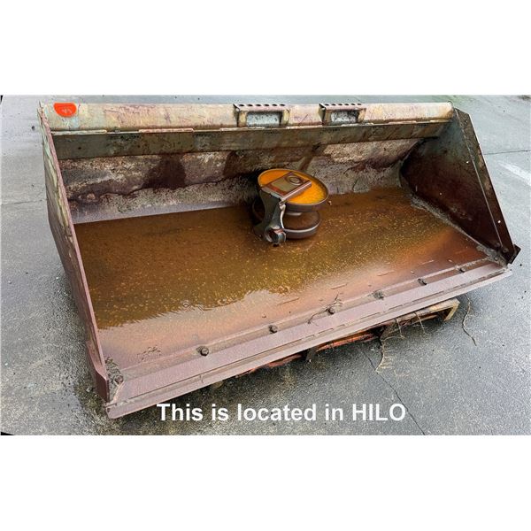 Bobcat 80 Severe Duty Bucket, Straight Edge 79" L (Item Inside Bucket Not Included)