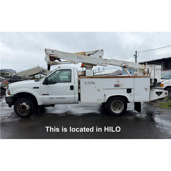 2004 Ford F550 Super Duty Truck w/ Altec Telescoping Bucket Lic. 909HDE, 96990 Miles Boom Nonworking