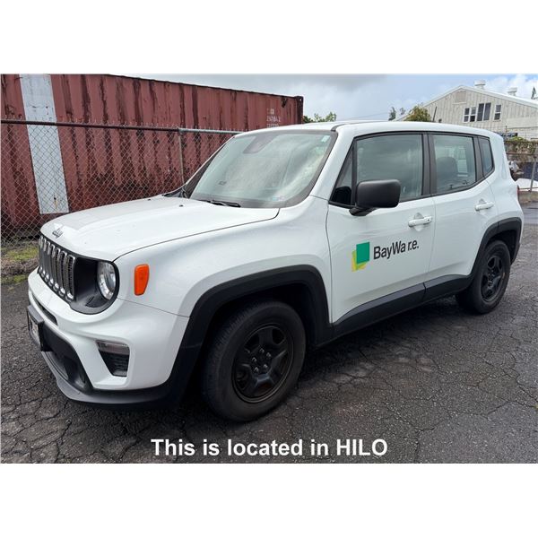 2020 Jeep Renegade 41088 Miles, Lic. WCJ016,  (Starts & Runs - See Video)