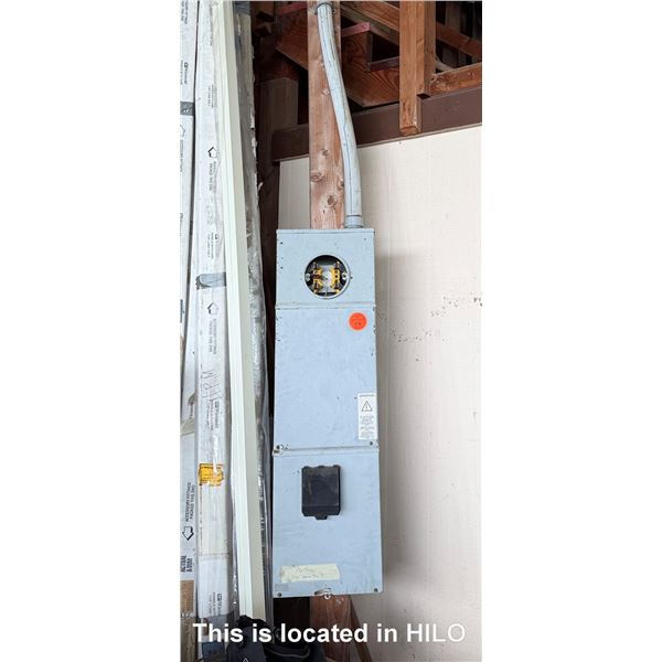 Outdoor Electric Meter Socket & Breaker Panel Combination