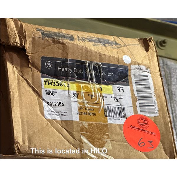 Qty 1 Box GE TH3361J Heavy Duty Safety Switch