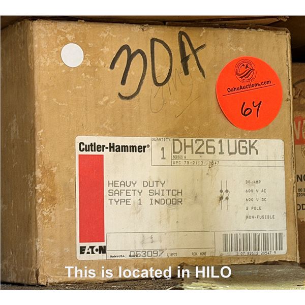 Qty 1 Box Cutler-Hammer DH261UGK Heavy Duty Safety Switch