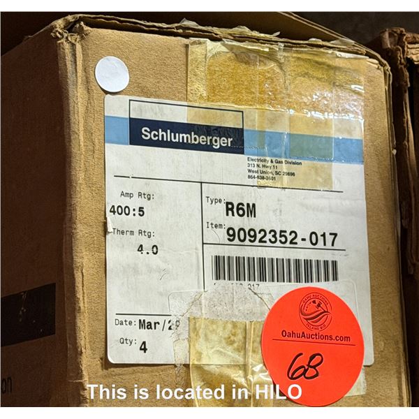 Qty 1 Box  Schlumberger R6M 9092352-017 Current Transformer