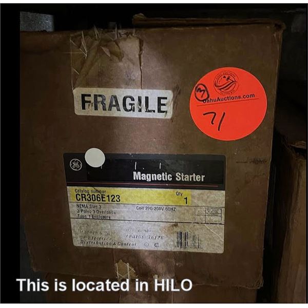 Qty 7 GE CR306H123 Magnetic Starters