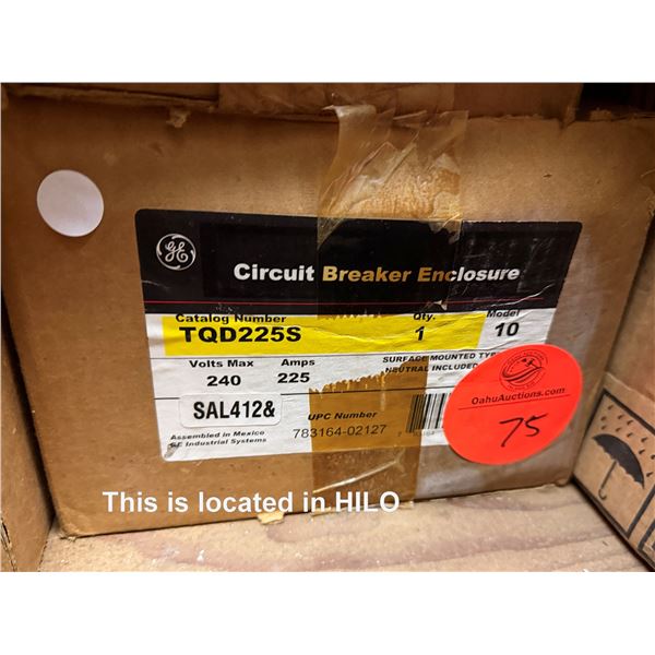 Qty 2 GE TQD225S Circuit Breaker Enclosures