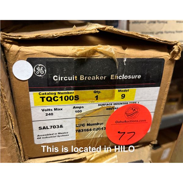 Qty 3 GE TQC100S Circuit Breaker Enclosures