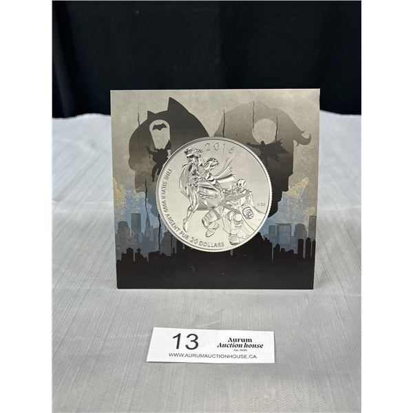 2016 $20 Pure Silver Superman & Batman Coin in Holder