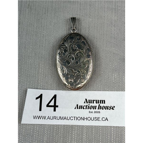 Vintage Marked Sterling Silver Locket Pendant