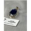 Image 2 : Very nice Marked 925 2 1/2in tall silver pendant with indian blue saphire