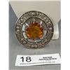 Image 1 : Vintage 2 1/2in Scottish Thistle Brooch with Cairngorm Stone