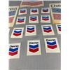 Image 3 : Lot of 3 Chevron Gas Pump Stickers plus other stickers