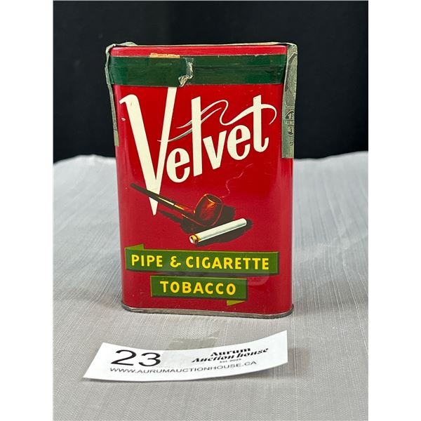 Unopened Vintage Velvet Pipe Tobacco Tin