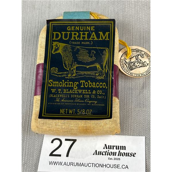 Unopene Package of Vintage of Bull Durham Tobacco