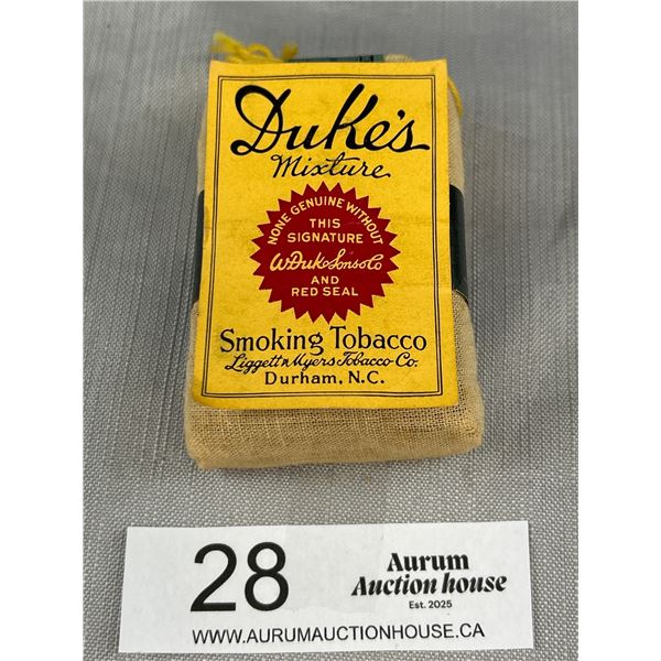 Unopened Package of Vintage Dukes Tobacco