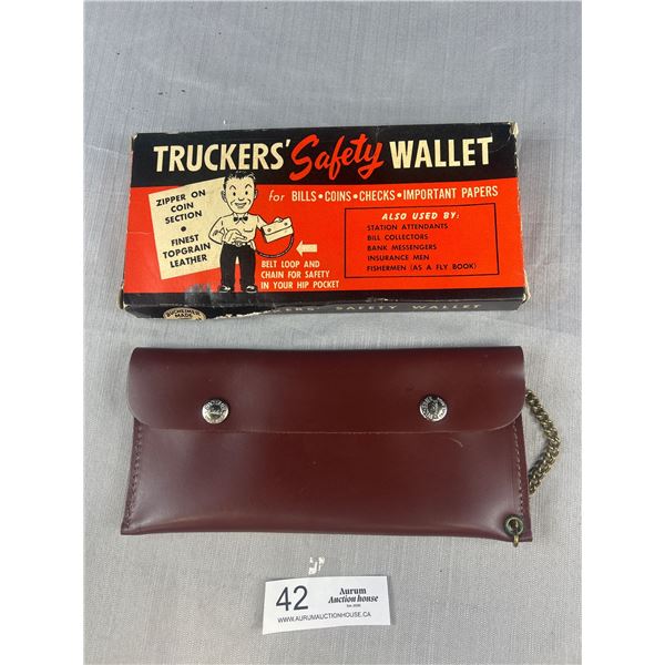 Vintage 1960s Truckers Saftey Wallet New in original Box