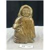 Image 1 : Heavy 9" Tall Inuit Soap stone Carvng Signe on bottom