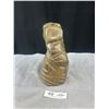 Image 2 : Heavy 9" Tall Inuit Soap stone Carvng Signe on bottom