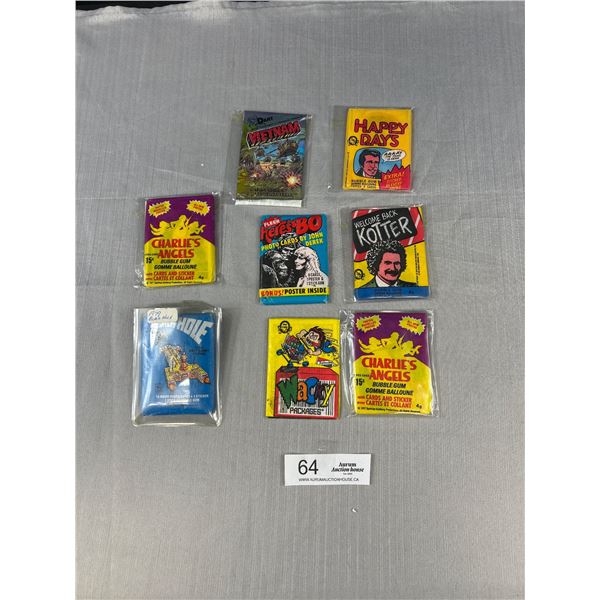 Lot of 8 Full Vintage Trading Card Packs 1979 Blackhole Here's Bo Etc