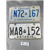 Image 1 : 2 Vintage Ontario License Plates