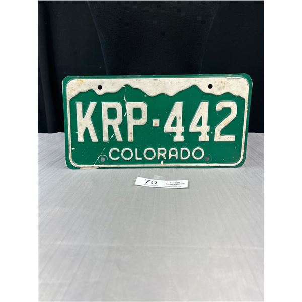 Vintage Colorado License Plate