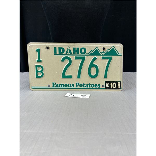 Vintage Idaho Famous Potatoes License Plate