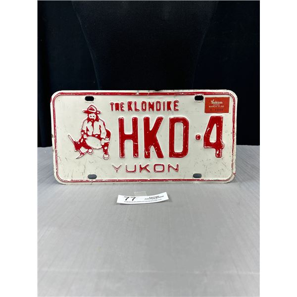 Vintage The Klondike Yukon License Plate